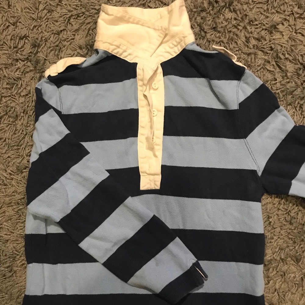 Gap woman polo size S, blue stripe white